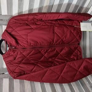 Red Padded Hooded Jacket | All In Motion | S